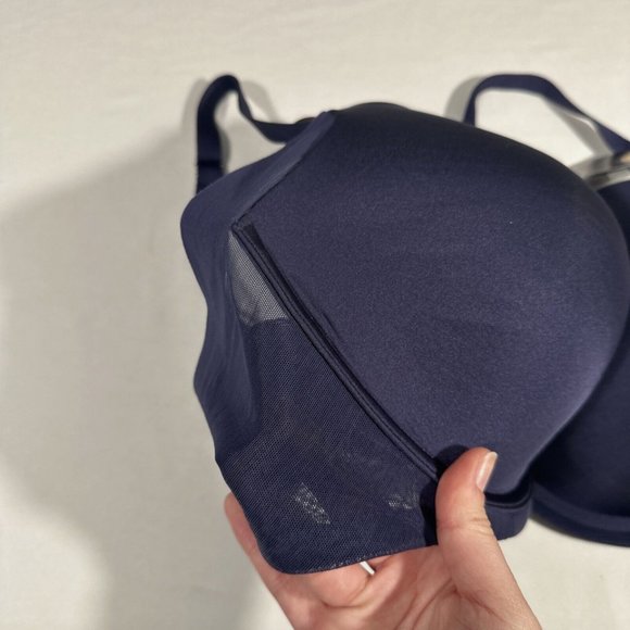 NWT Wacoal [ 40DDD US] Ultimate Side Smoother‎ Underwire T-Shirt Bra Blue #6279 - Picture 4 of 11